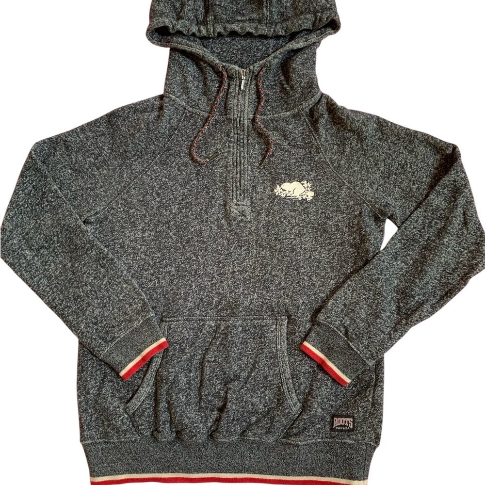 Gray Hooded Sweatshirt with Logo